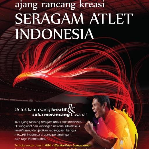 Ajang Rancang Kreasi Seragam Atlet Indonesia oleh Komite Olimpiade Indonesia. Deadline 25 Mei 2014. Kontak: panitia@ajangrancangkreasi-SAI.com