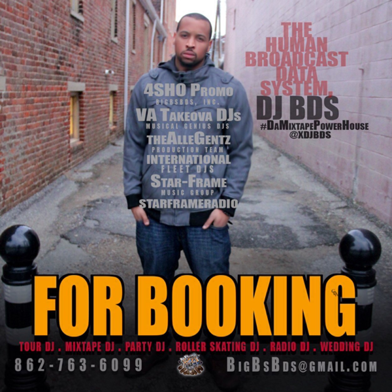 The Human Broadcast Data System, DJ BDS of BigBsBDS, Inc., 4Sho Promo, TakeOvaDJs, Supa DJs, Star-Frame, & the FLEETDJs. BDSmuzik@gmail.com | Tw/IG @PAPiiBDS