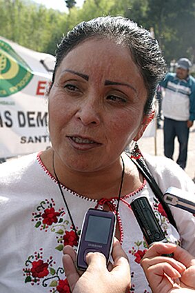 Profesora Martha López Ríos dirigente de la Unión Nacional de Trabajadores Agrícolas (UNTA) Hidalgo, defensora de los derechos humanos de las y los campesinos.