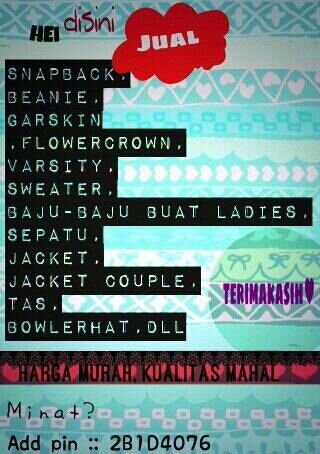 Owner by @RibkaPauline ♥ | OPEN Monday-Friday, NO cancel NO booked! Transfer=Booked :) | PIN BB : 2B1D4076 | TRUSTED! check favorite!☺| payment via BCA