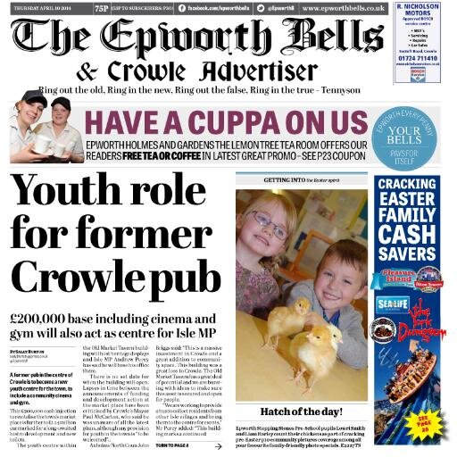 The Epworth Bells & Crowle Advertiser, first published in 1872, is a weekly paid-for publication out every Thursday. Contact us at editorial@epworthtoday.co.uk