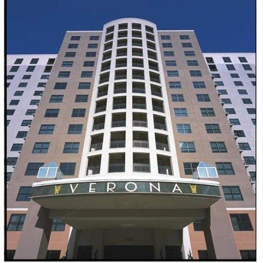 Verona is a luxurious high-rise apartment complex located across the street from the upscale Galleria shopping mall.