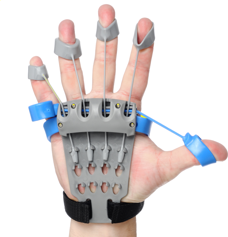 Strengthens and conditions the extensor Muscles of the hands, wrists and elbows. Medical Design Excellence Awards Winner.