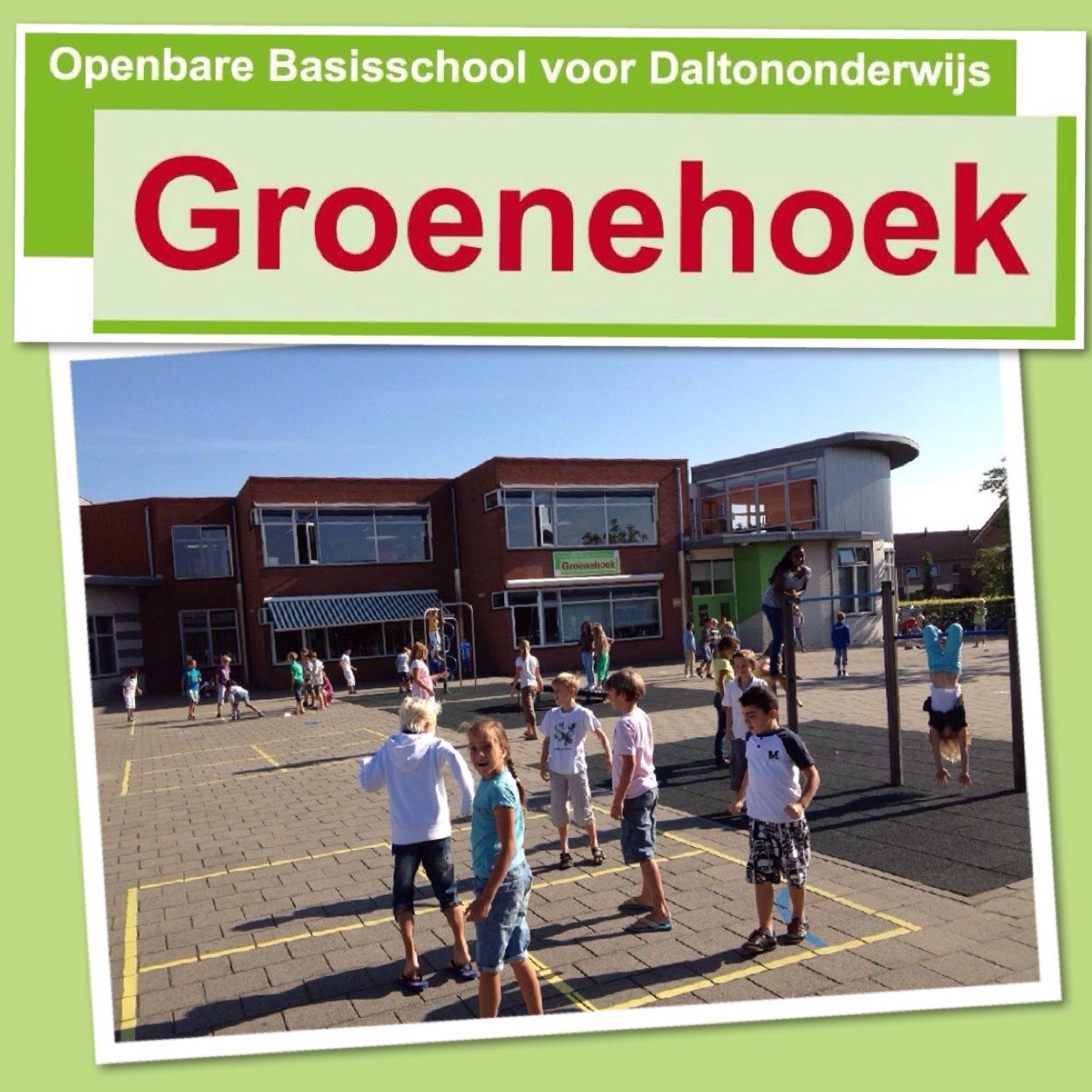 obsgroenehoek's profile picture. Basisschool Groenehoek - English Plus- Plusklas - Kanjerschool - E-mail: info@obsgroenehoek.nl