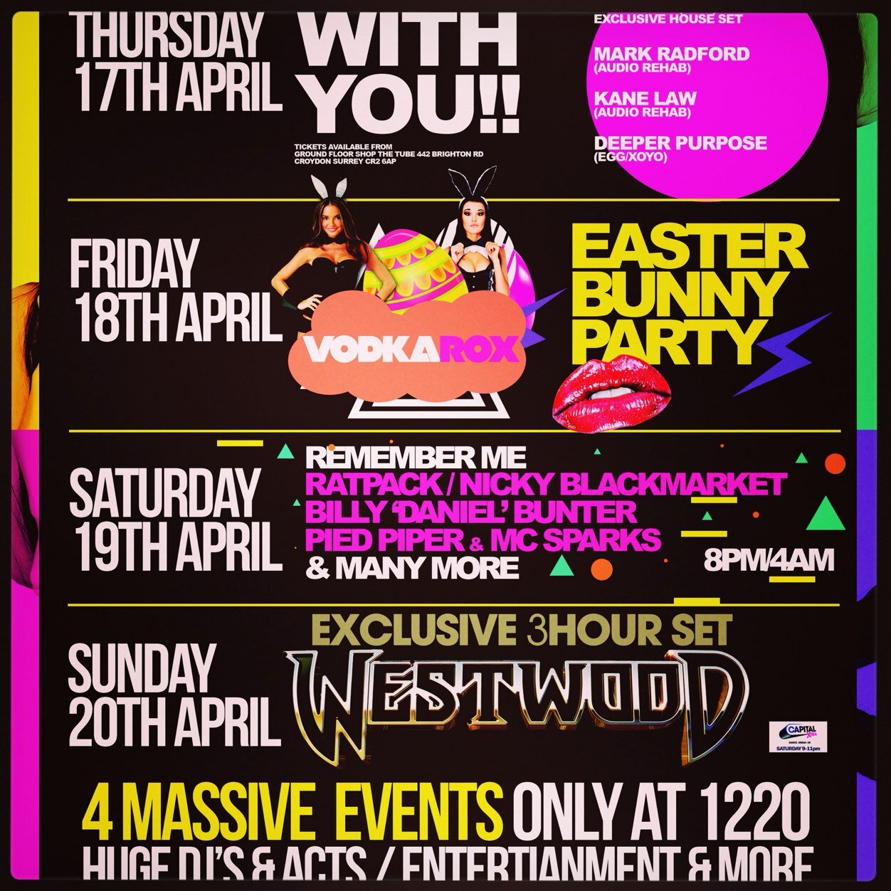 12-20 Croydon - Previously Shooshh. 

For questions contact us on info@1220club.com // 02087607000