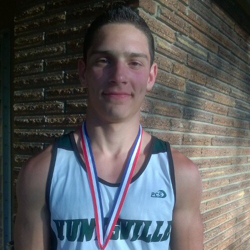 I'm a wrestler, and a pole vaulter I love sports and working out.