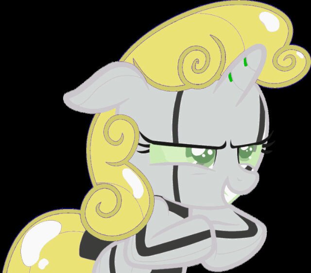 Aisus is a robot filly turned evil. She tests ponies and lives peacefully.