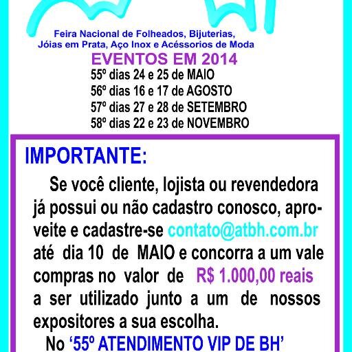 Feira nacional de Foleados, Bijuterias, Jóias em Prata, Aço Inox e acessórios de moda.
