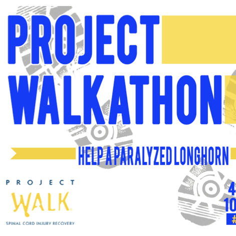 The Alpha Kappa class of Delta Sigma Pi is hosting a walkathon in support of our friend and fellow Longhorn, Kate Strickland, and Project-Walk Austin