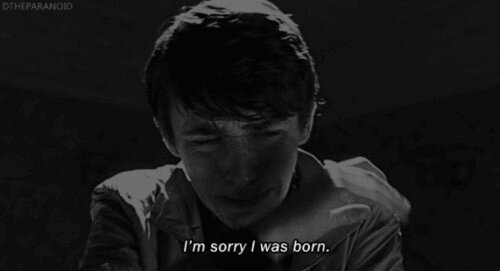 Selfharm. Depressed boy who hopes things to get better