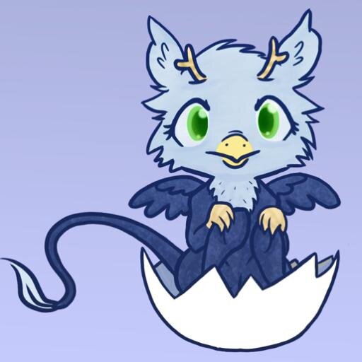 Hippogryph foal of Cloud Skimmer and Argus. Adorable little freak of nature