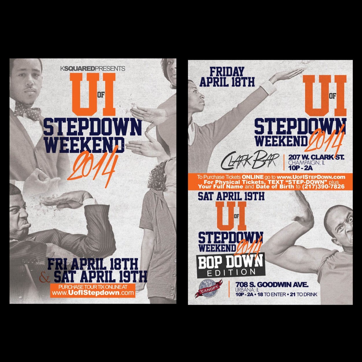 April 20th U of I Stepdown at the HighDive text Stepdown to 217-390-7826 for Tickets or BUY ONLINE!