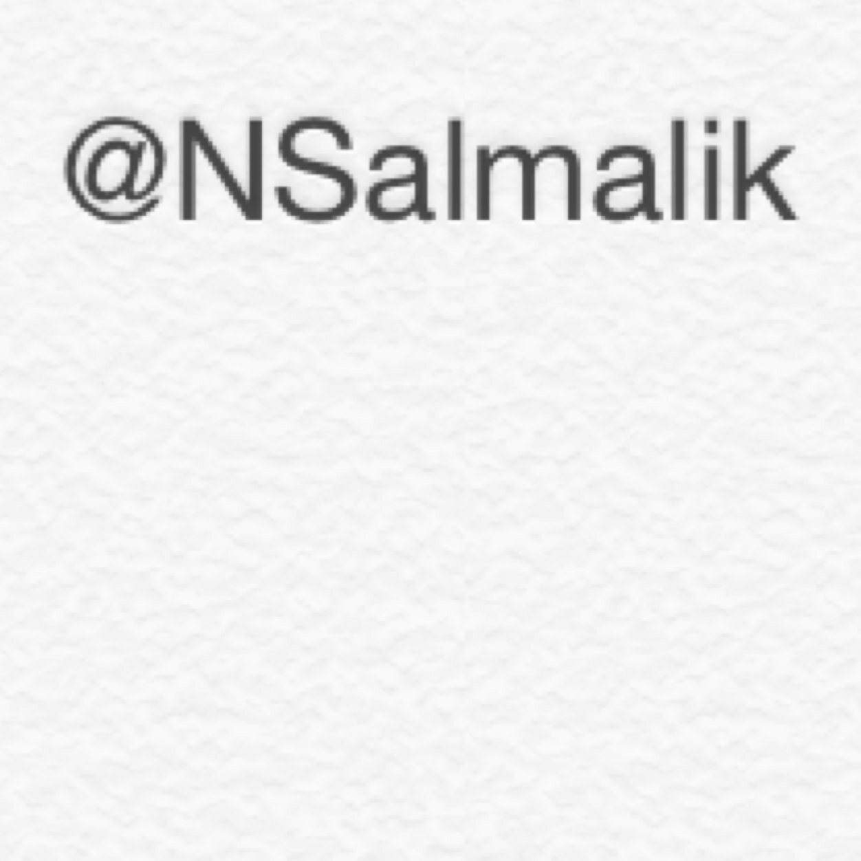 Follow new account: @NSalmalik