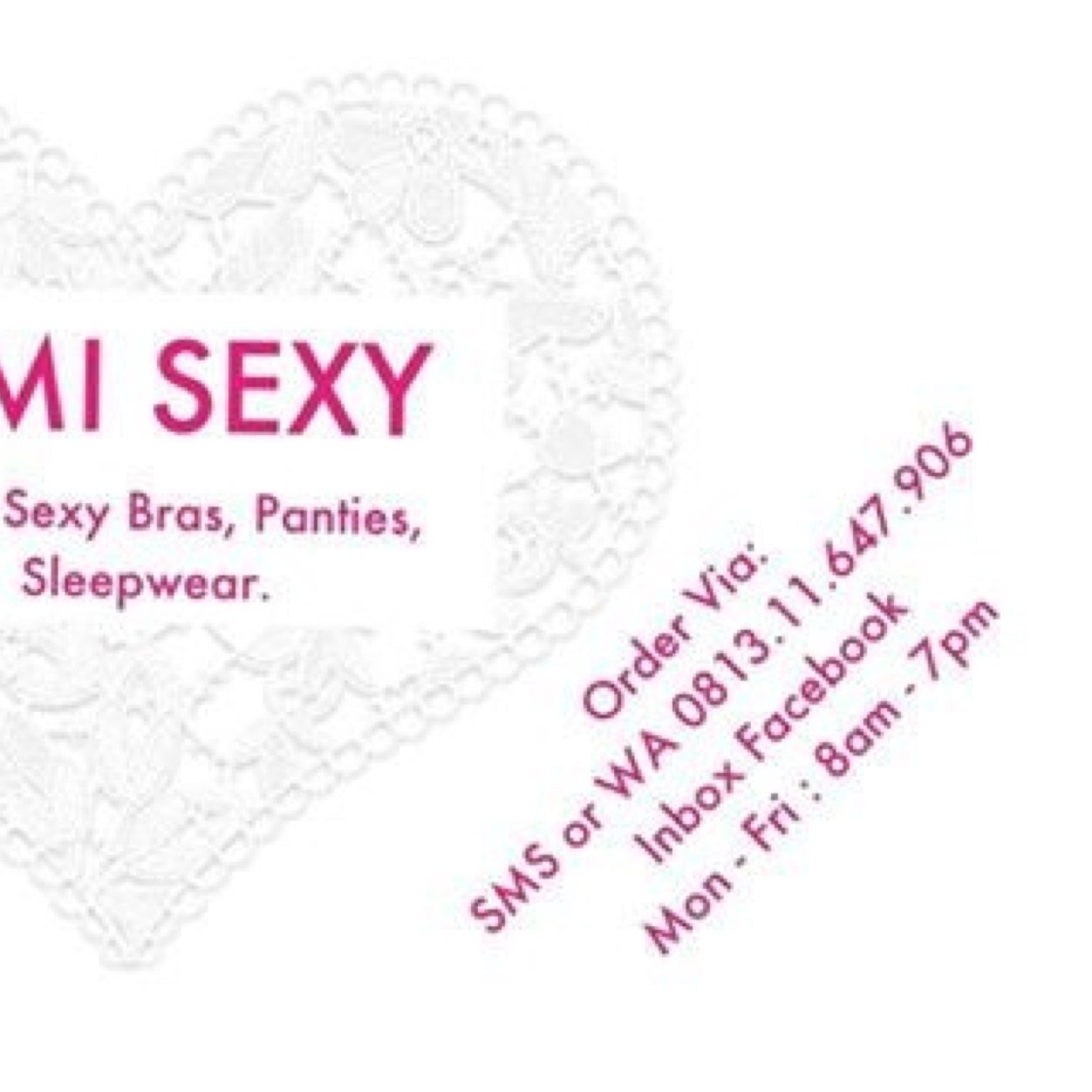 Jual Underwear & Lingerie Branded 
http://t.co/my5zmbyg
SMS 081311647906
