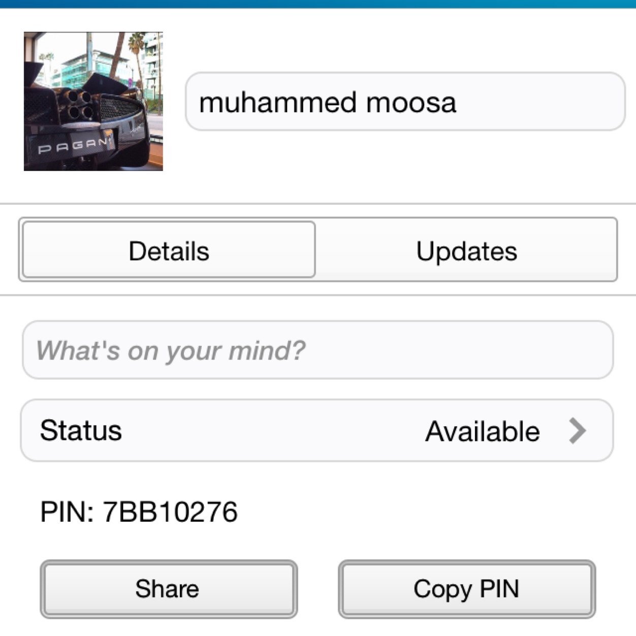 Bbm pin:7E1CF7BB DURBAN