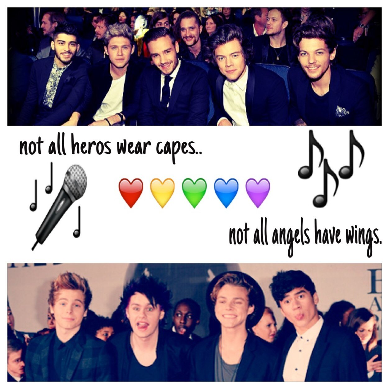 9 boys. 2 boybands. A 5sos & 1D Fan Account❤