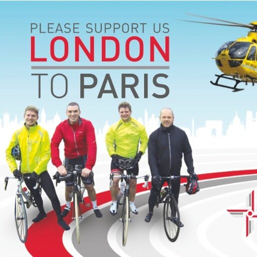 @skins87 @ajfleet @sherriffnate @stevenavory take on the London to Paris Cycle Challenge raising for the East Anglian Air Ambulance! 
http://t.co/pF75t6ry6q