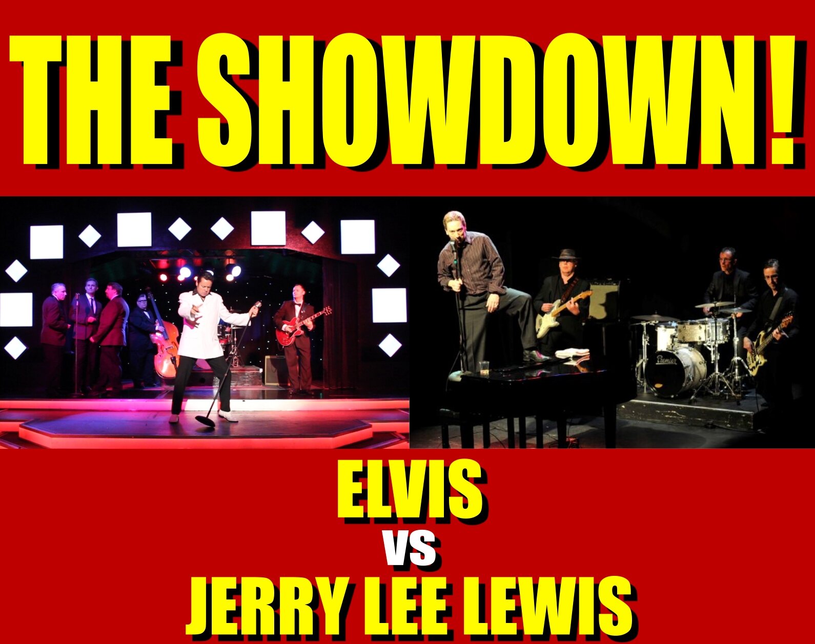 ElvisvsJerry's profile picture. Who was the real king of rock ‘n’ roll? Elvis?Or Jerry Lee Lewis?This theatre show answers the question as they come head to head with @ukdaveb & @petegill