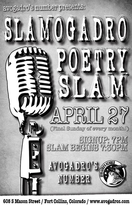 Fort Collins' poetry slam. Every final Sunday of every month at Avogadro's Number. Come #HowlWithUs