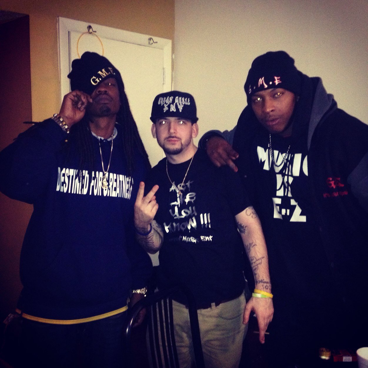Just making great music & chasing this dream - Get with the team #GME @stafthagreat1 @MUSICezMUSIC & @Snapbackking302 #GME #GME4EVA #itsjustgreatmusic #ALYK