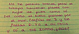 ~ Y con la lengua rota, casi noqueada, aun se tocar en tu paladar una última balada ~ En mi destino tu nombre esta escrito.