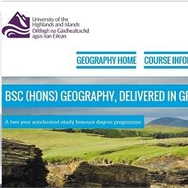 We are the Geography department at the University of the Highlands and Islands in Inverness, Scotland