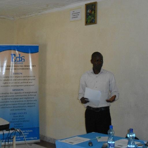 CEDGGNAKURU's profile picture. CENTRE FOR ENHANCING DEMOCRACY AND GOOD GOVERNANCE