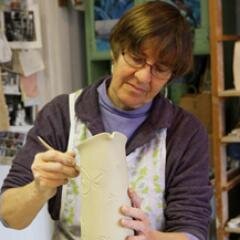 FiresidePottery's profile picture. fine #pottery handmade in midcoast #maine #nancybutton #potter
