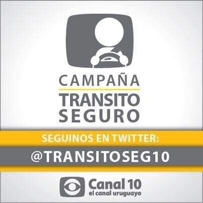 Campaña de Canal 10. Enviá tu mensaje contra los siniestros de tránsito.
Evitarlos depende de todos. De todos los uruguayos.
