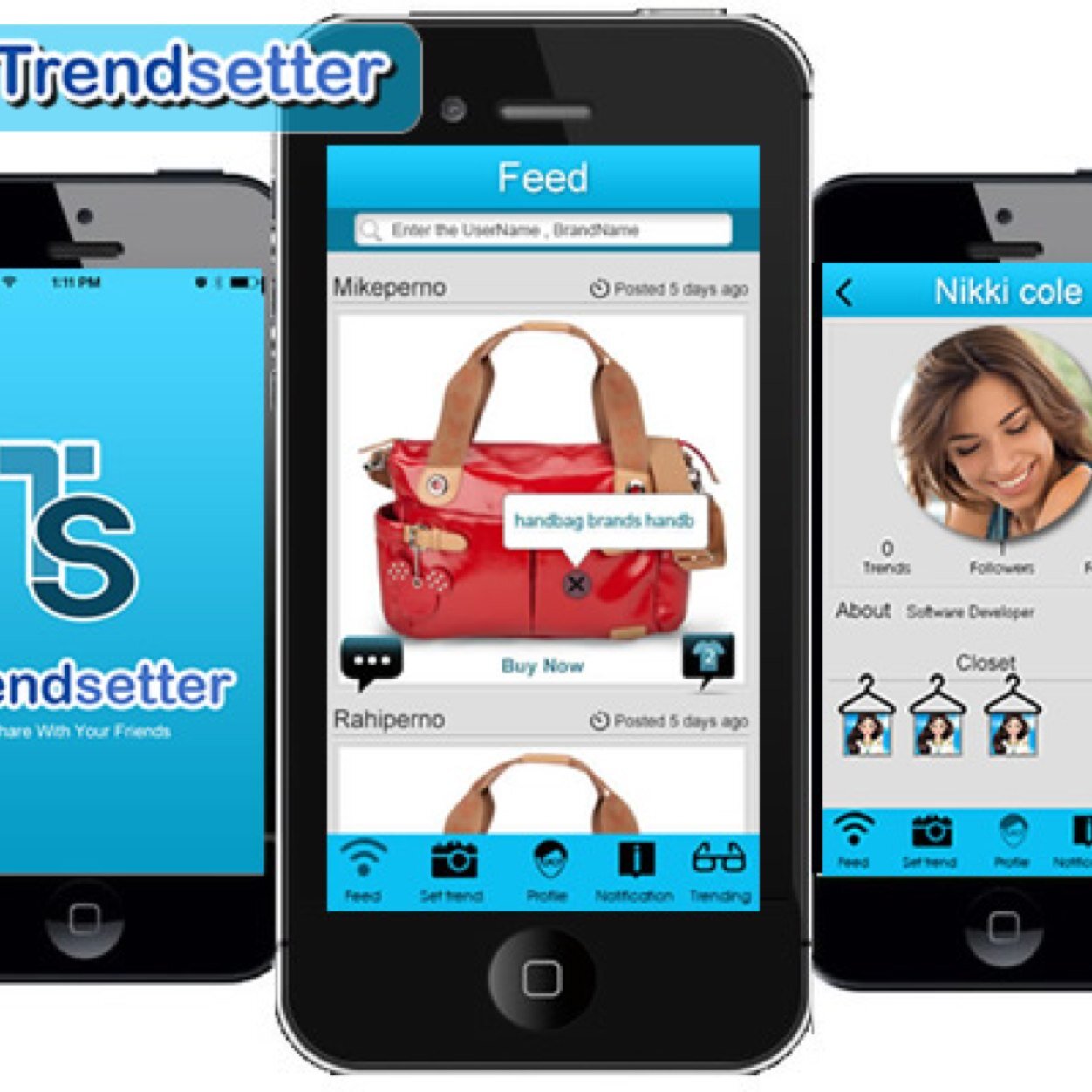 TrendSetter is a brand new Iphone app available now in the app store!Set the newest local trends, search new celebrity styles and shop directly from the app!