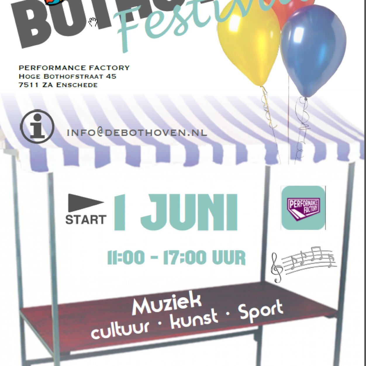 Het Bothoven Festival is een jaarlijkse braderie in wijk de Bothoven in Enschede vol met kunst, cultuur, muziek, sport, rommelmarkt, braderie, etc.
