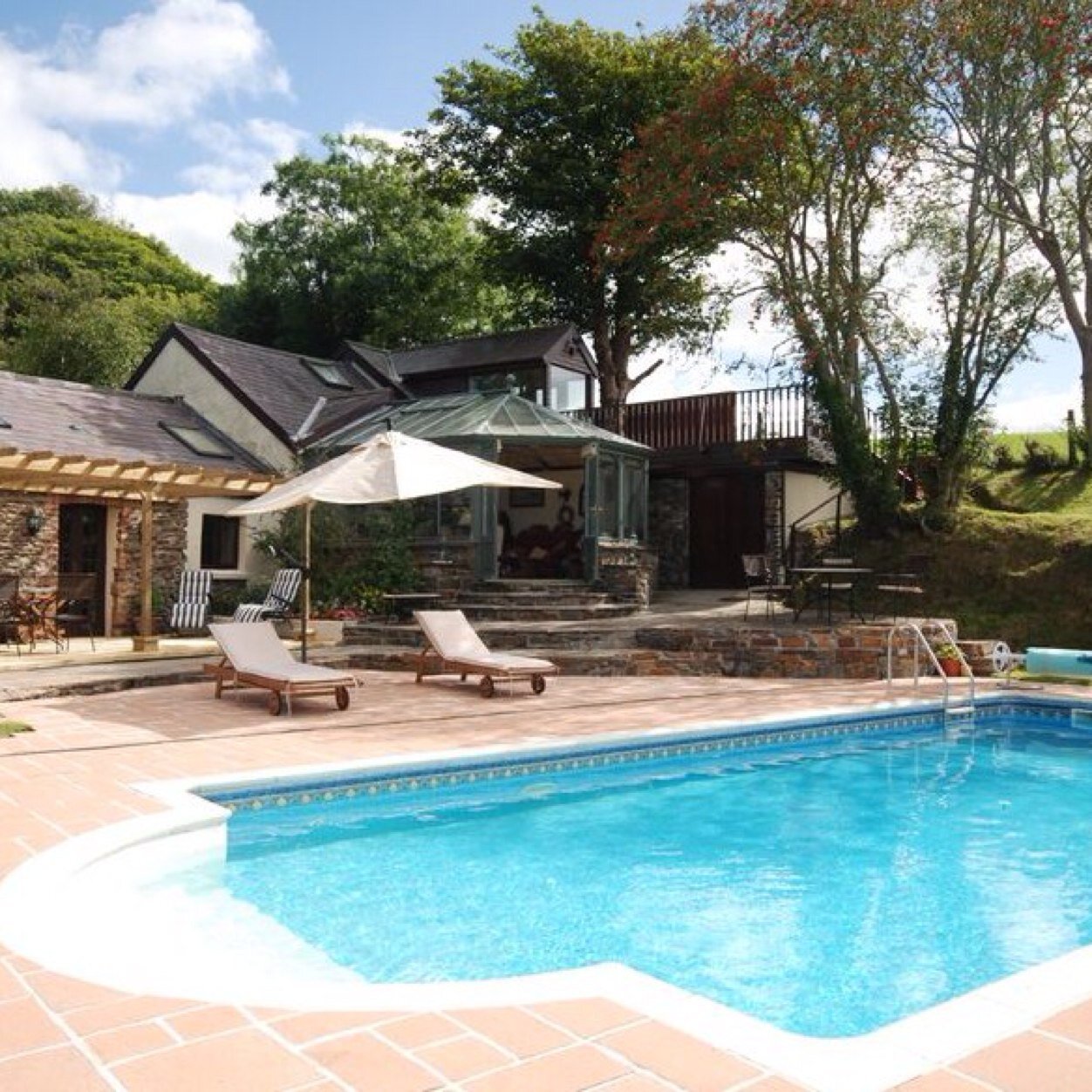 18th Century converted Barn in Carmarthenshire
 with a private heated outdoor swimming pool