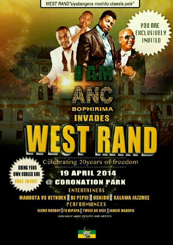 The West Rand region has good story to tell, I AM ANC in the West Rand and i know why....whats your story?