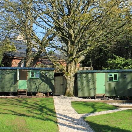 Three luxurious Shepherds Huts located in the picturesque Cotswold countryside, in the shadow of Broadway Tower.