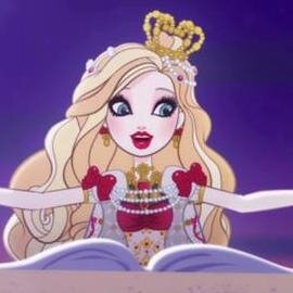 Hello! I'm Apple White, Daughter of Snow White! Everyone is my friend~! I am totally the fairest, aren't I? #Royal