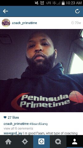 Coach_Primetime's profile picture. Real Dude since Day 1, cause I'm not promised Day 2 La-Vern's Problem Child, Alvin's Legacy. #PeninsulaPrimetime is The Squad #TeamNike #Team6Foot8