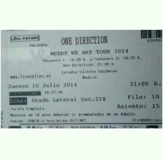 entradawwat218's profile picture. Vendo entrada para el 10 de Julio, fila 10, asiento 15, en Madrid a 80€ si te interesa envíanos un md.