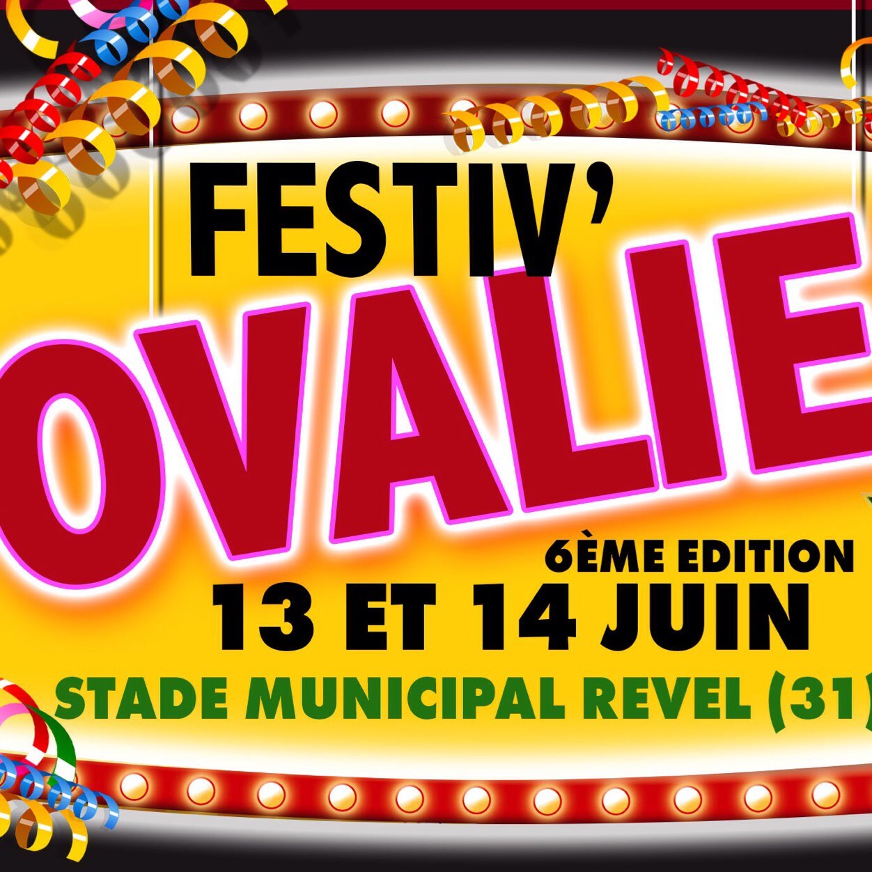La grande fêtes familiale et caritatives des rugby Festiv´ Ovalie enfin sur tweeter ! Rendez vous les 13&14 juin prochain à Revel (31)