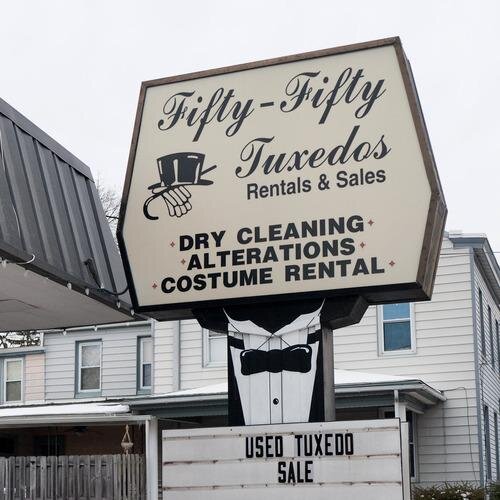 FiftyFiftyTuxes's profile picture. We are a locally family owned and operated men's formal wear business since 1929. Stop by and visit us at 4118 Penn Ave.
