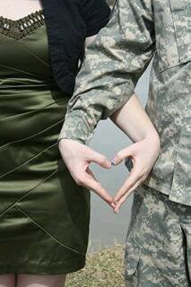 support for all dual military love. I'm a Marine & my husband is a Soldier. Recently home from a deployment so just gettin back to life. :)