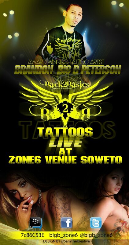 For bookings contact:
e-mail: bigb.zone6@gmail.com
Tel: +27 78 859 2907
Whatsapp: 074 275 8093
BBM: 29390404 / 7C86C53E