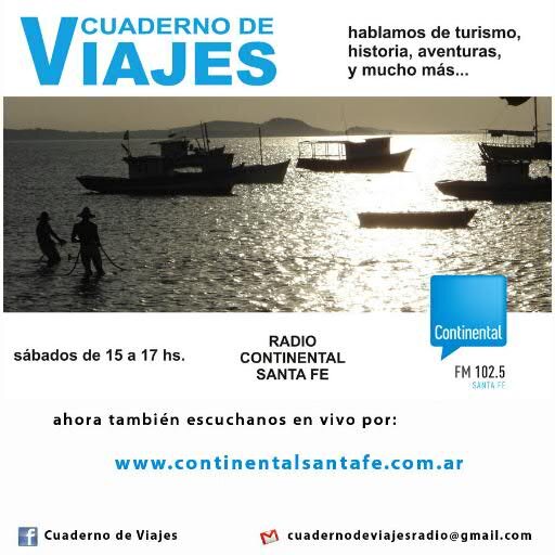 Programa de Turismo en Radio Continental Santa Fe (FM 102.5) - Sabados 15 a 17 hs - http://t.co/XSaDDPGG1q