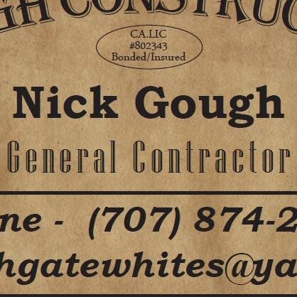 NGConstruction's profile picture. Gough Construction,
Coleman Valley Road, Occidental, California