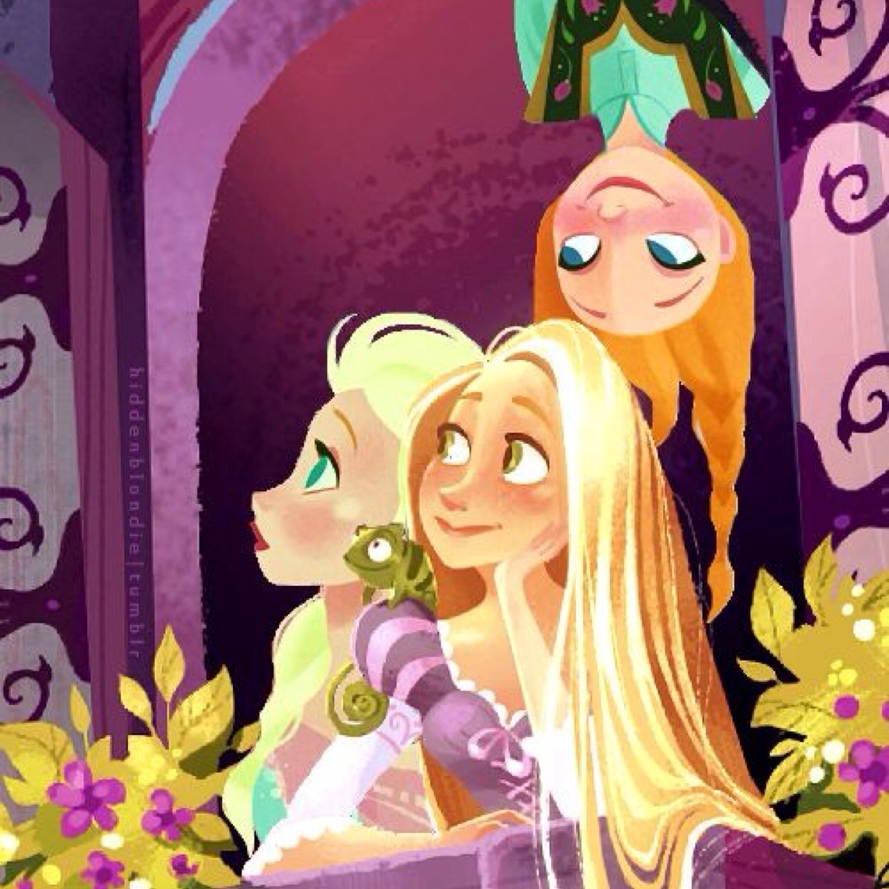 Hi im rapunzel,Princess of corona. I have magic hair that glows when i sing and heals. / @IAmEQueen is my cousin treat her well or my pan will have a talk.