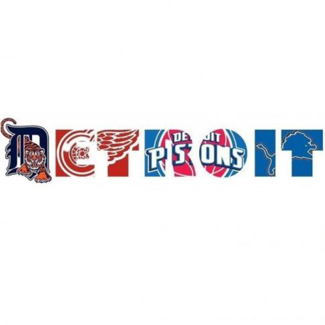 All views of Detroit Sports. Lions, Tigers, Wings, and Pistons