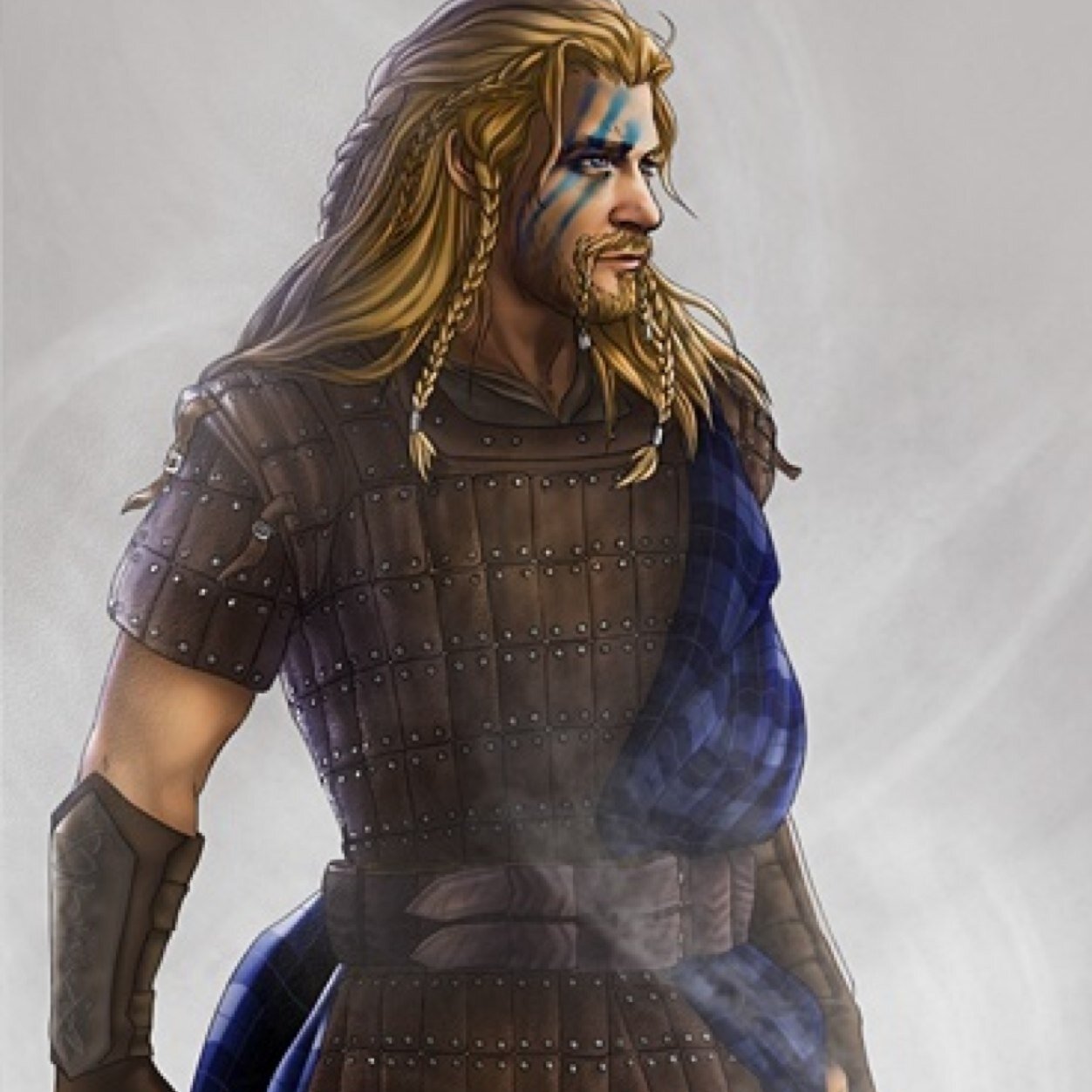 Caution: Don't look up the kilt! Fíli, at your service, brother of Kíli, next in line to rule Erebor. Do not stand in my way or ever threaten the line of Durin.