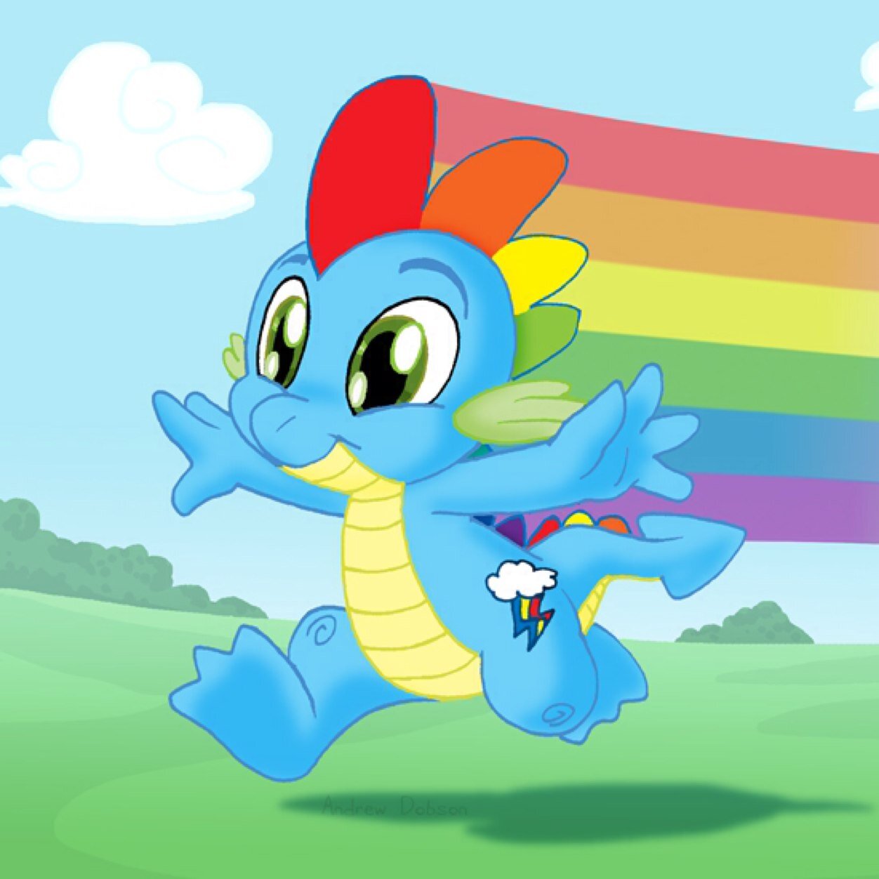 rainbowspike's profile picture. |Mom| @Twilight_spark_ she gave me the power to fly without wings and fast speed but not as fast as RD and gave me the ability to get a cutie mark and i got it.