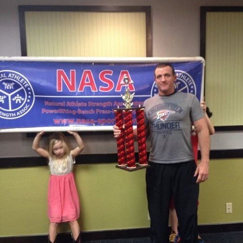 2014 NASA Unequipped Bench Press National Champion. Check out my http://t.co/ZEoYMS3IrY soonerokc. instagram ERIC_LECKIE