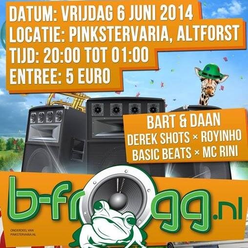 6 juni vrijdag voor pinksteren | 12+ | jongeren feest van Pinkstervaria Altforst | met o.a. Bart en Daan, DJ Royinho, Derek shots, Basic Beats hosted by MC Rini