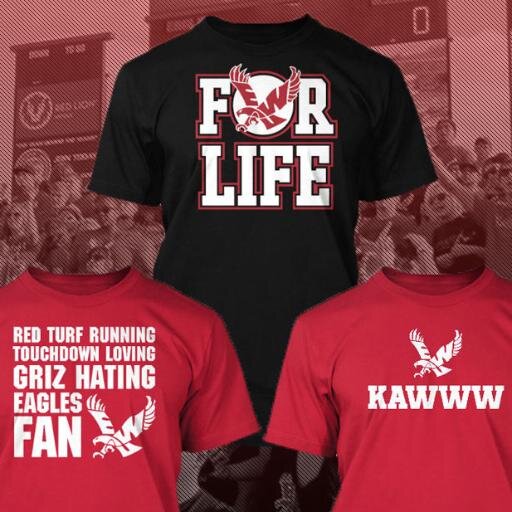 Unique t-shirts for fans and alumni of Eastern Washington University. #EWU #GoEags